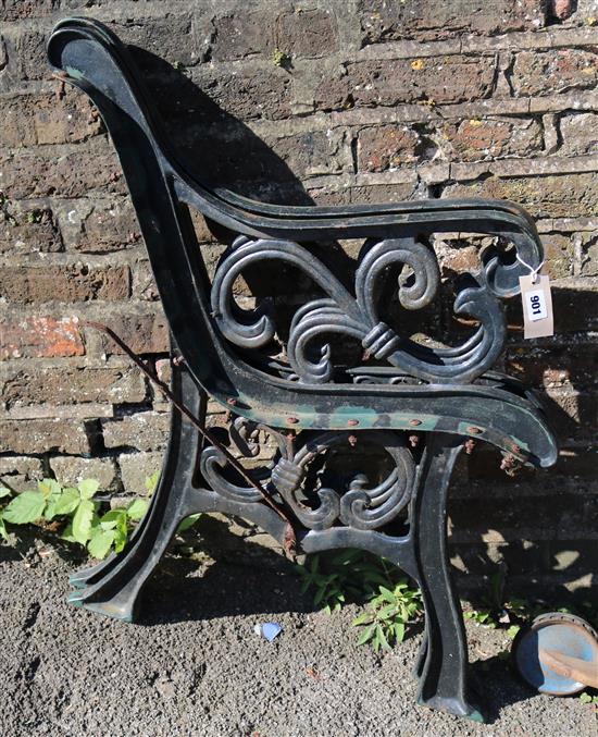 Pair of garden bench ends